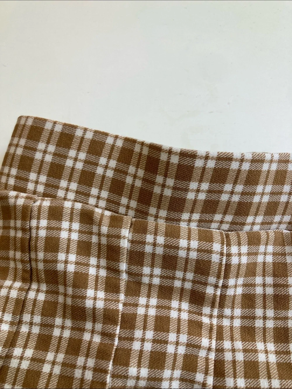 Full Tilt Brown Plaid Flared Mini Skirt
